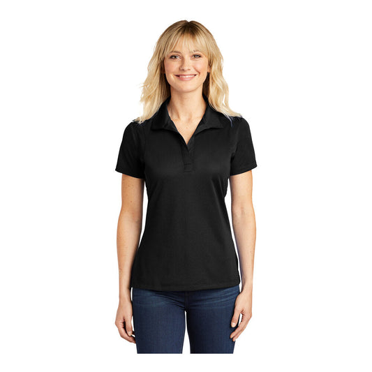 Black Sport-Tek LST650 women's performance polo